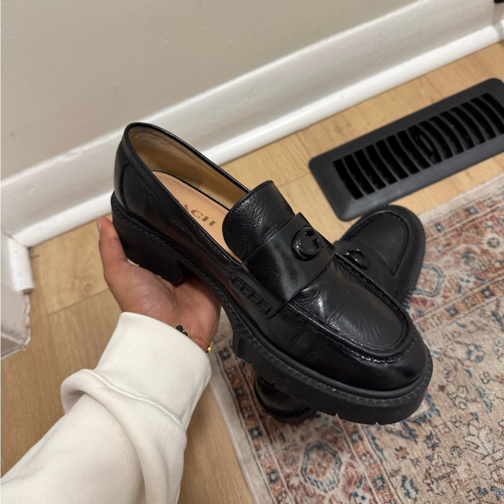 Coach Black Leather Loafers